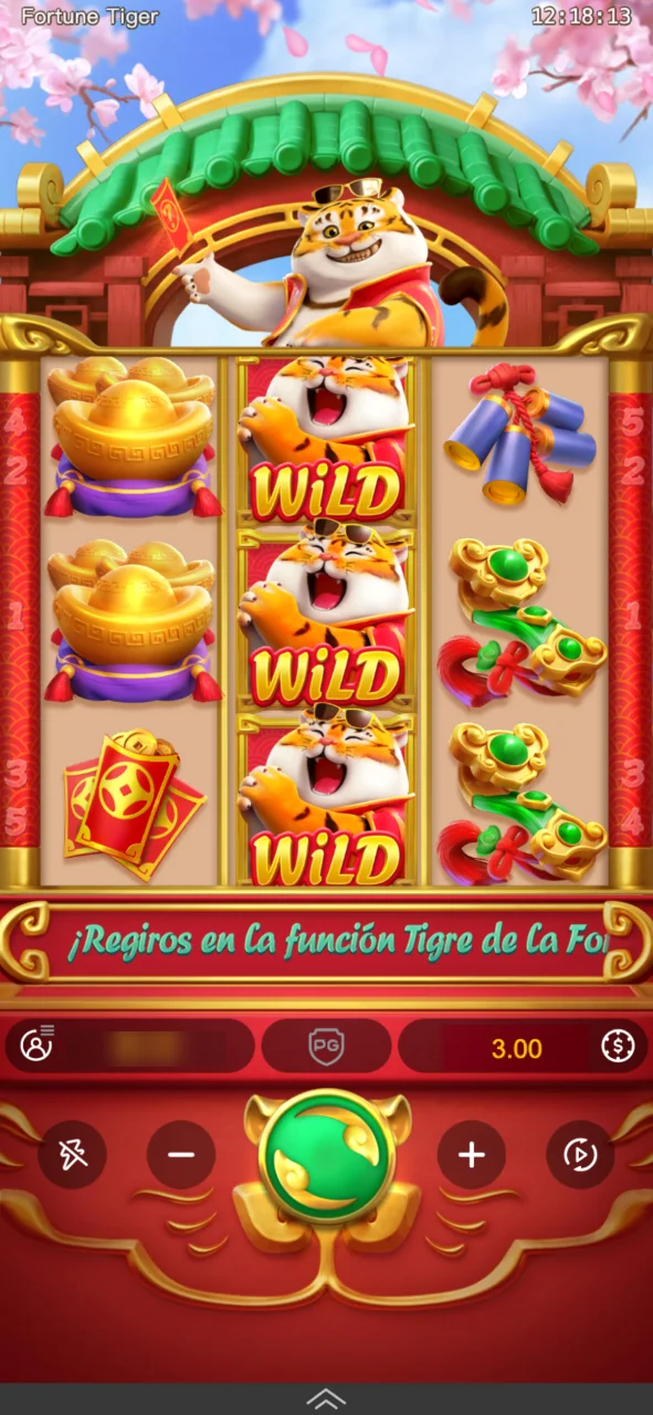 Mira la pantalla inicio de Fortune Tiger en el sitio oficial de 1win y juega.