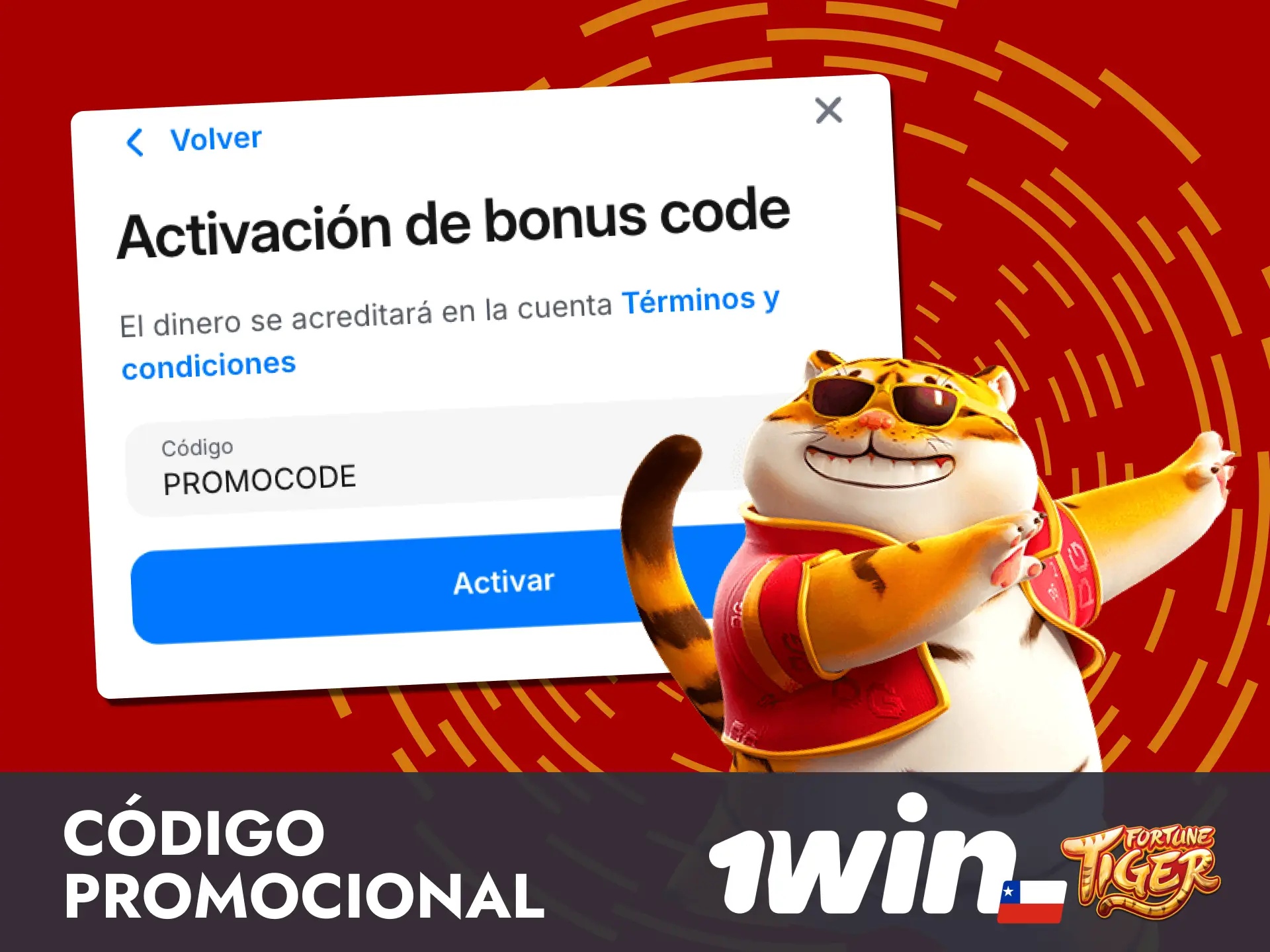Introduce el codigo promocional en tu perfil de 1win y juega a Fortune Tiger.